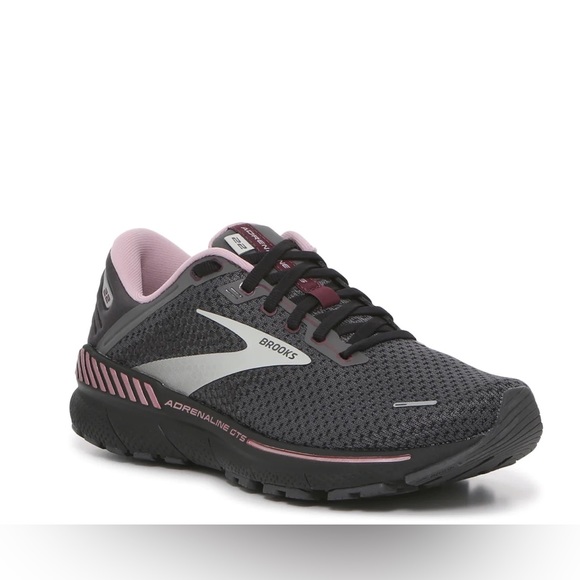 NWT Brooks Adrenaline GTS 22 Running Shoe - Women's-Gray/Pink - Picture 2 of 8